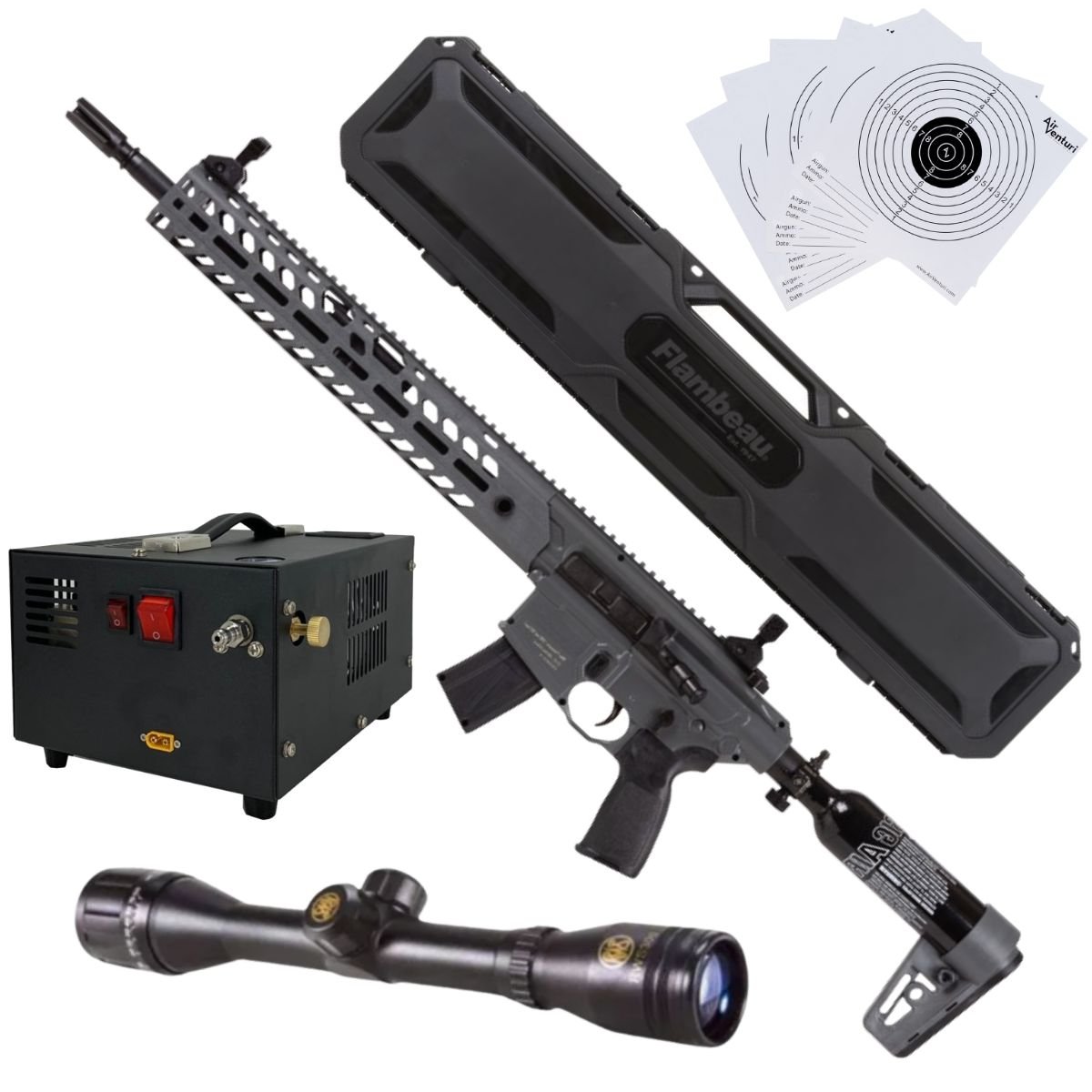 Rifle Pcp Sig Sauer Mcx Virtus C Compresor Estuche Mira Targets