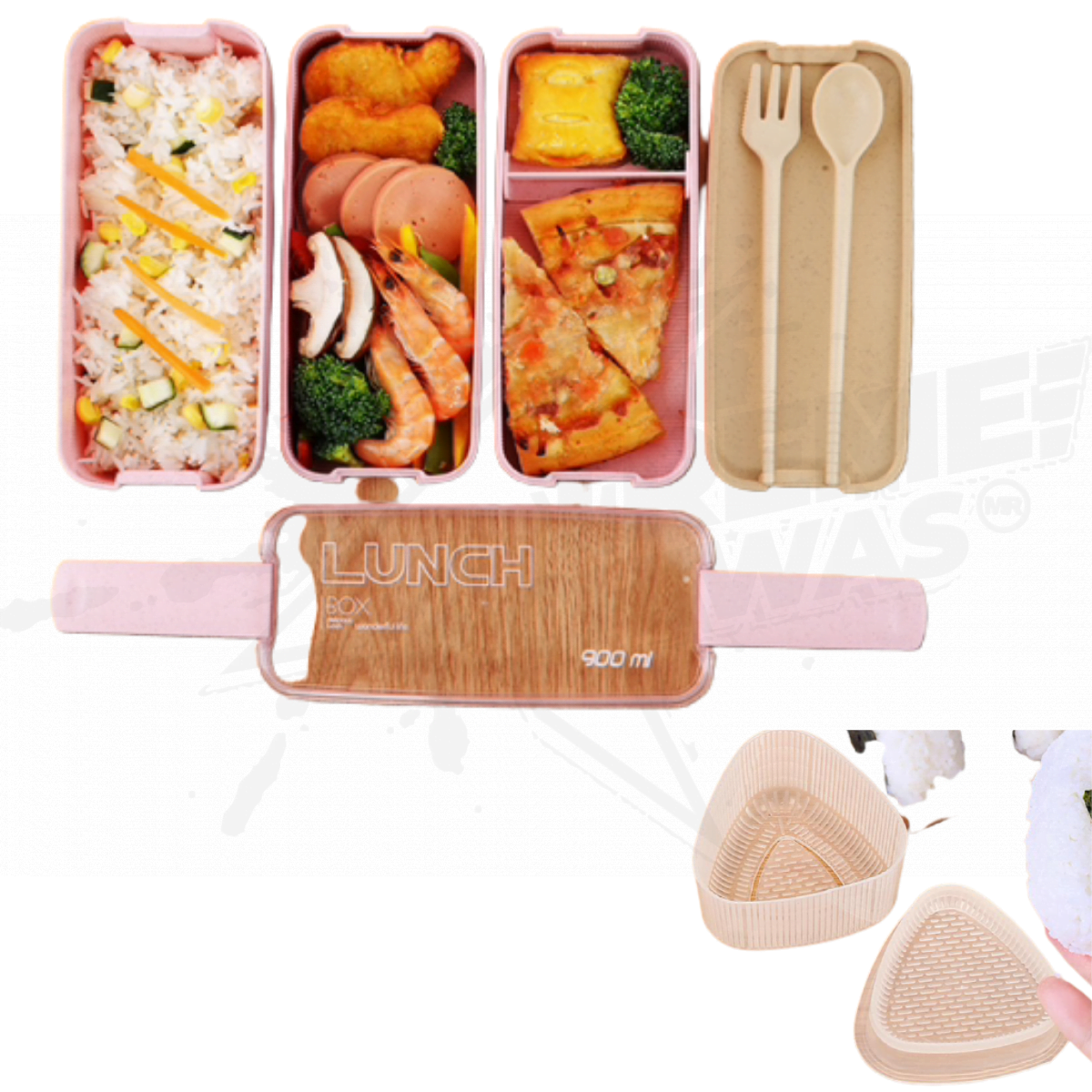 Paquete Bento Box Rosa + Molde Onigiri Sushi – XtremeChiwas