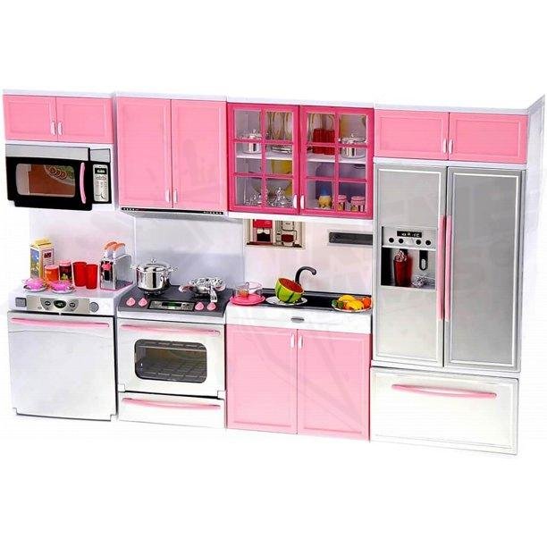 Cocinita Para Barbie Modern Kitchen 32 Full Deluxe Kit Battery Operated XtremeChiwas