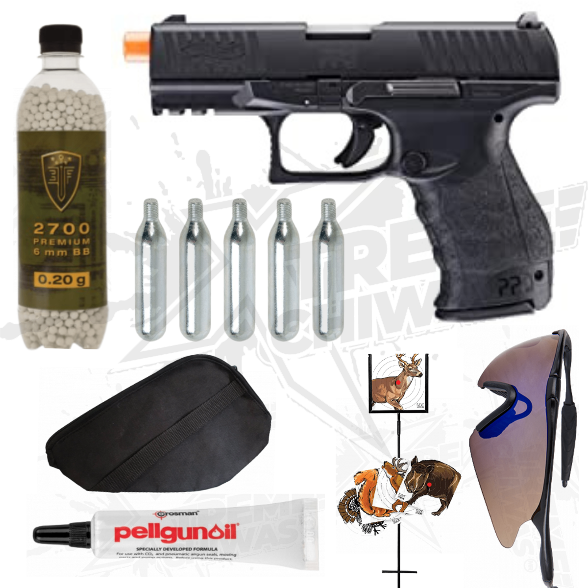 Pistola Airsoft Walther PPQ Negro CO2 Bbs 6mm – XtremeChiwas