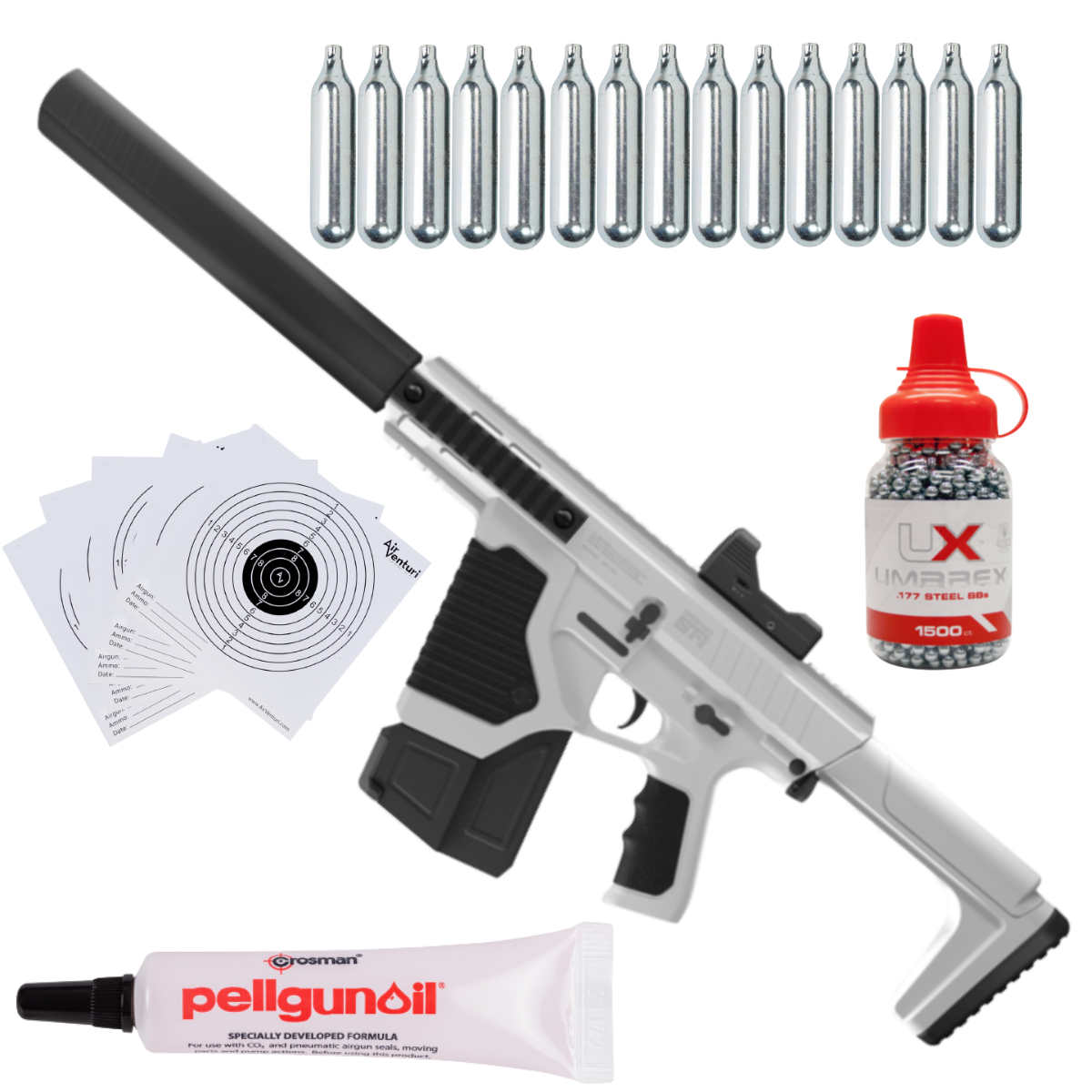 Paquete Rifle Crosman ST-1 Full Auto .177 (4.5mm)