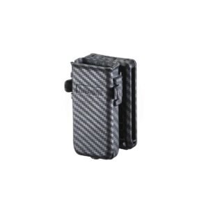 Amomax Porta Cargador Individual Universal Fibra Carbono Negro