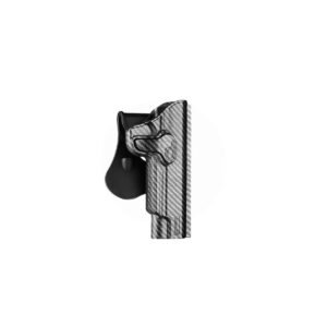 Amomax Funda Táctica 1911 Portación Derecha Fibra Carbono Negra